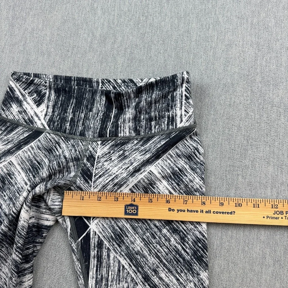 Lululemon Wunder Under Crop II Leggings Women 4 Black Heat Wave Training Gym 23